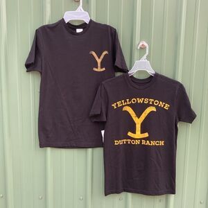 Yellowstone Men's Cotton Dutton Ranch Logo Short Sleeve T-Shirts 2-Pack Size XS